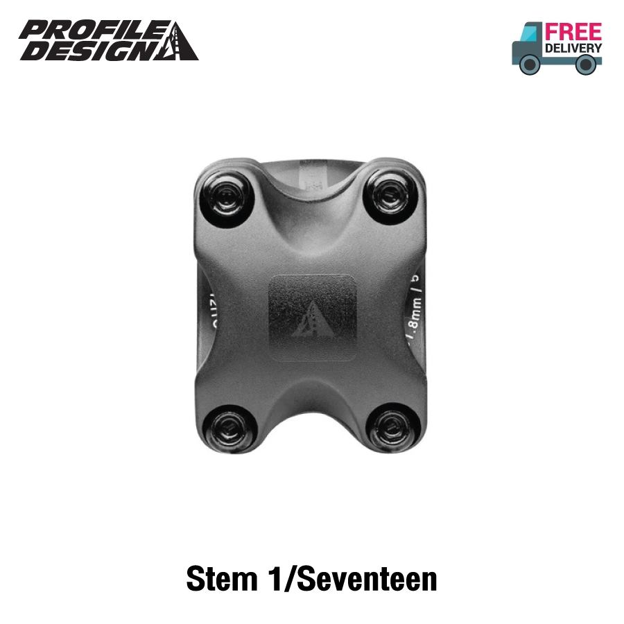 คอแฮนด์ PROFILE Design อลูมิเนียม 6061-T6 ที่ขึ้นรูปแบบ 3D forged ขนาด Oversize สีดำ ±17° องศา ยาว 70mm, 80mm, 90mm, 100mm , 110mm, 120mm