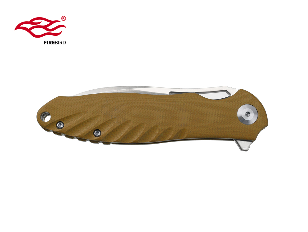 มีดพับ Ganzo กานโซ่ รุ่น FH71-BR / D2 Steel / ด้าม G10 สีน้ำตาล ของแท้ 100%