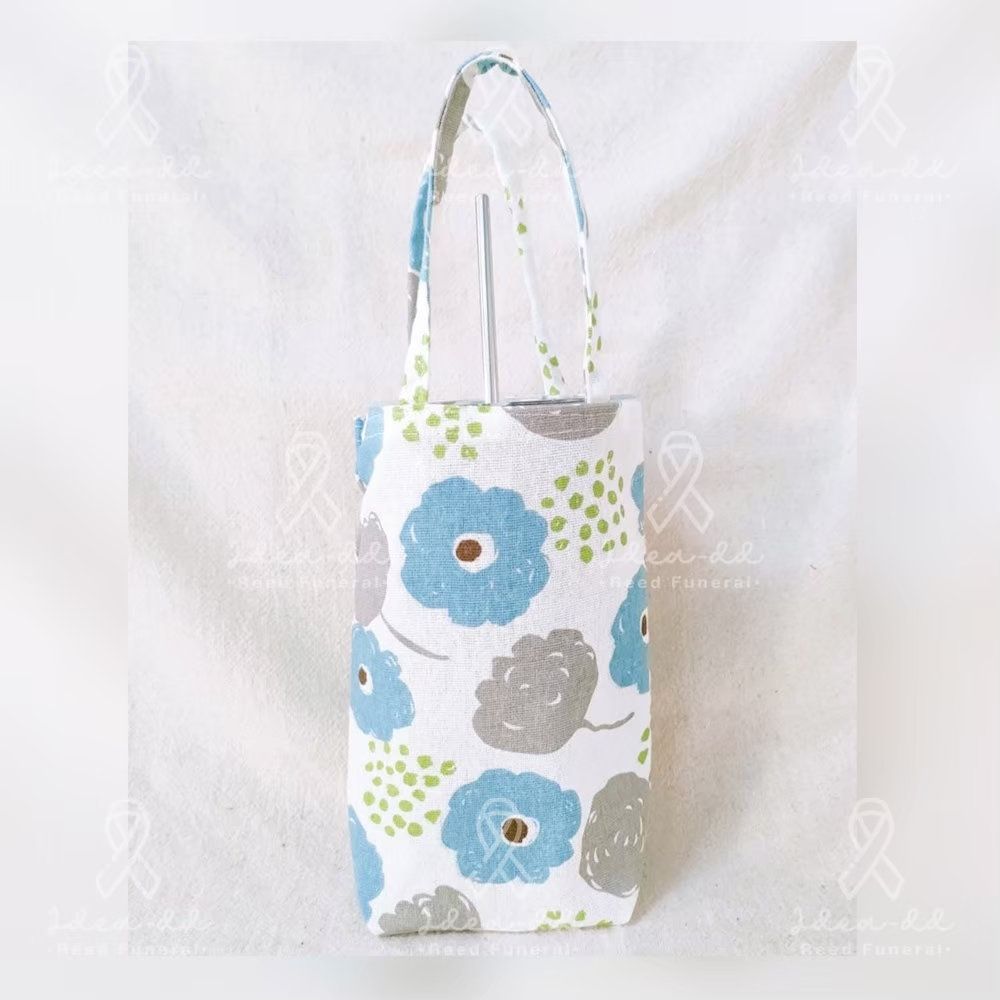 ของชำร่วย กระเป๋าใส่แก้วน้ำผ้าฝ้าย