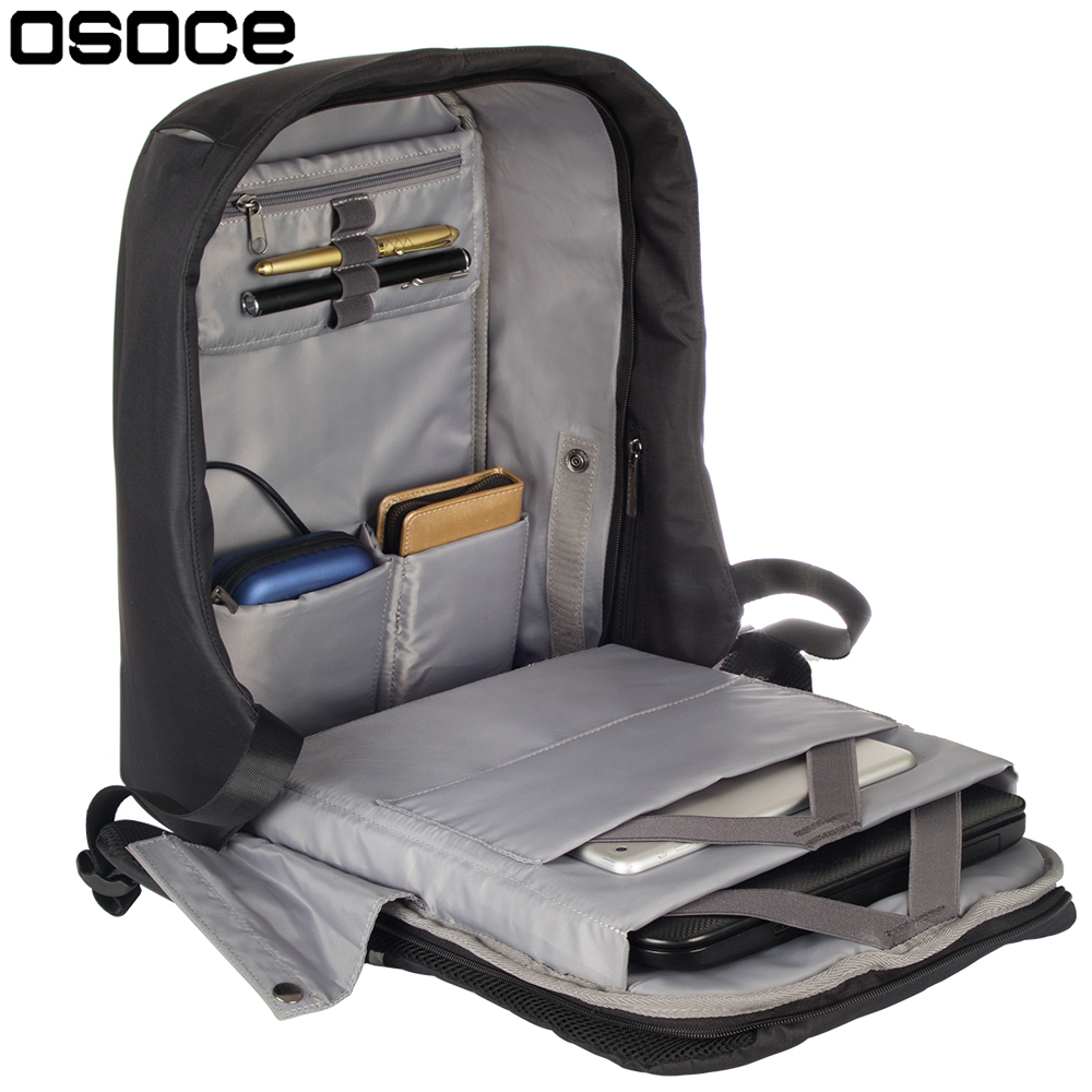 ขาย OSOCE S6 กระเป๋ากันขโมย กันน้ำ ต่อสายชาร์จเข้าได้ พื้นที่จัดเก็บกว้าง