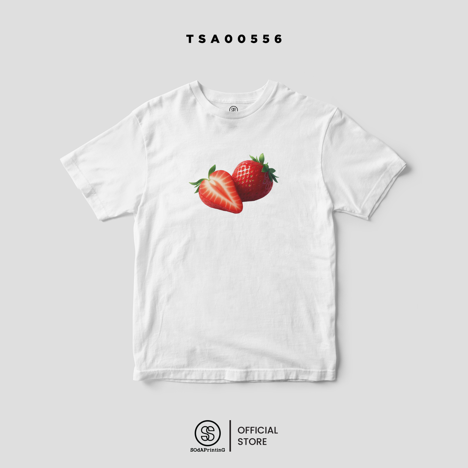 เสื้อยืด พิมพ์ลาย ผลไม้ Fruity Soda Collection รหัส TSA00554-TSA00559 #Fruity #SOdAtee #SOdAPrintinG