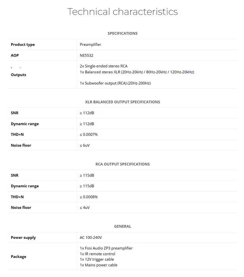 FOSI AUDIO ZP3 ปรีแอมป์แบบบาลานซ์ สำหรับนักเล่นเครื่องเสียงและมืออาชีพ ประกันศูนย์ไทย