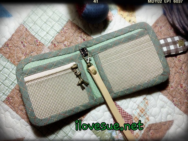 กระเป๋าเงินใบสั้น สองพับ ผ้าคอตตอนลินินญี่ปุ่น - สินค้าสั่งทำ