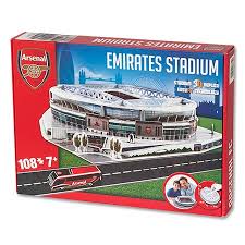โมเดลสนามฟุตบอล 3D จิ๊กซอว์ สโมสรอาร์เซนอล - สนามเอมิเรตส์ สเตเดี้ยม ใหม่ / ARSENAL Football Club 3D Jigsaw/Puzzle Football Stadium Model - EMIRATES Stadium NEW