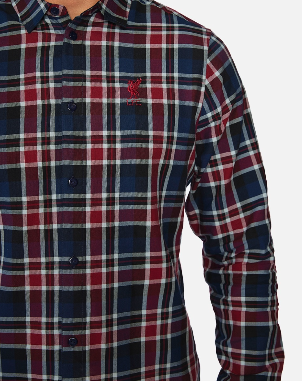 เสื้อโปโลลิเวอร์พูล Check Shirt แขนยาวของแท้