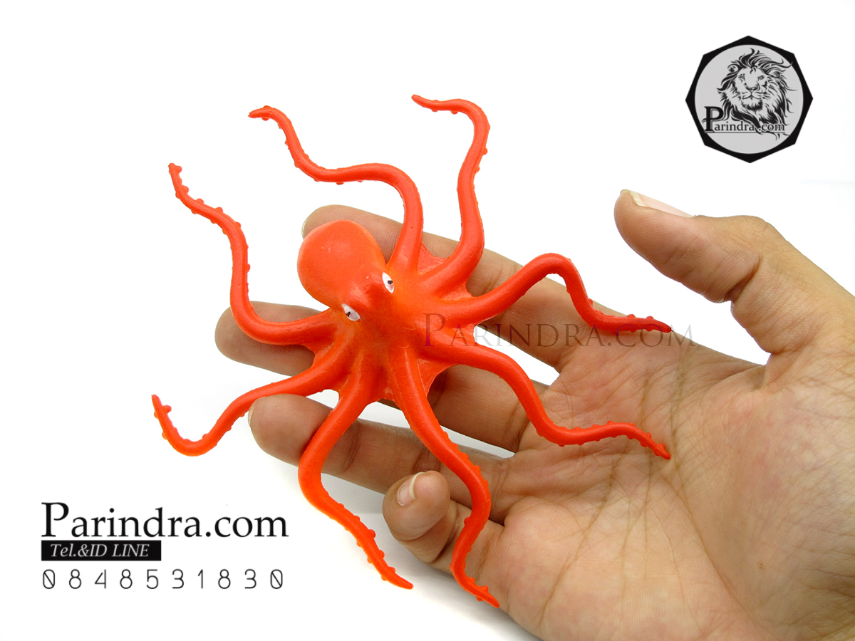 โมเดลปลาหมึกยักษ์สีส้ม