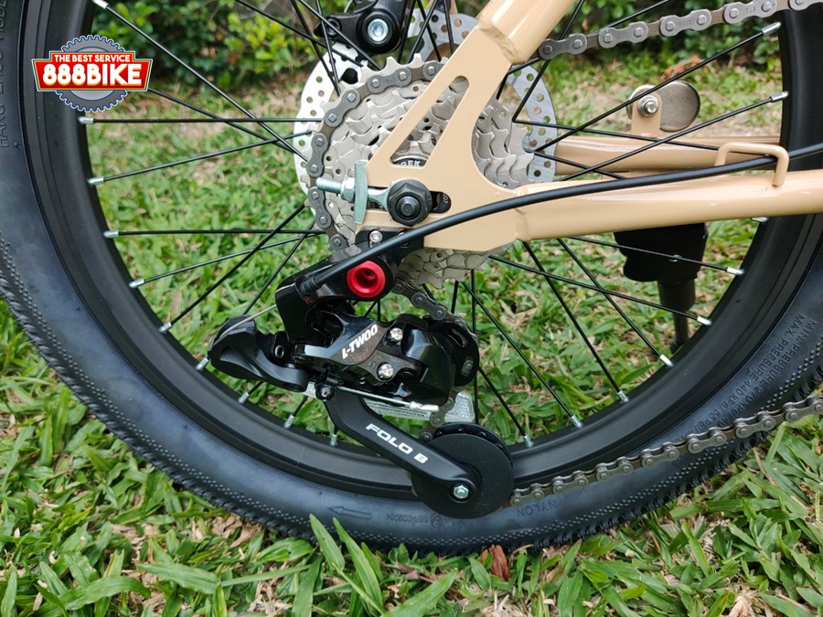 K-POP LG600 จักรยานสองตอน Tandem เกียร์ 8 สปีด พับได้ ลากได้ ล้อ 20นิ้ว เฟรมเหล็ก ปี 2024