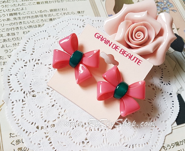 Aznavour ต่างหู, ตุ้มหู เซลลูโลสโบว์ ( Pink )