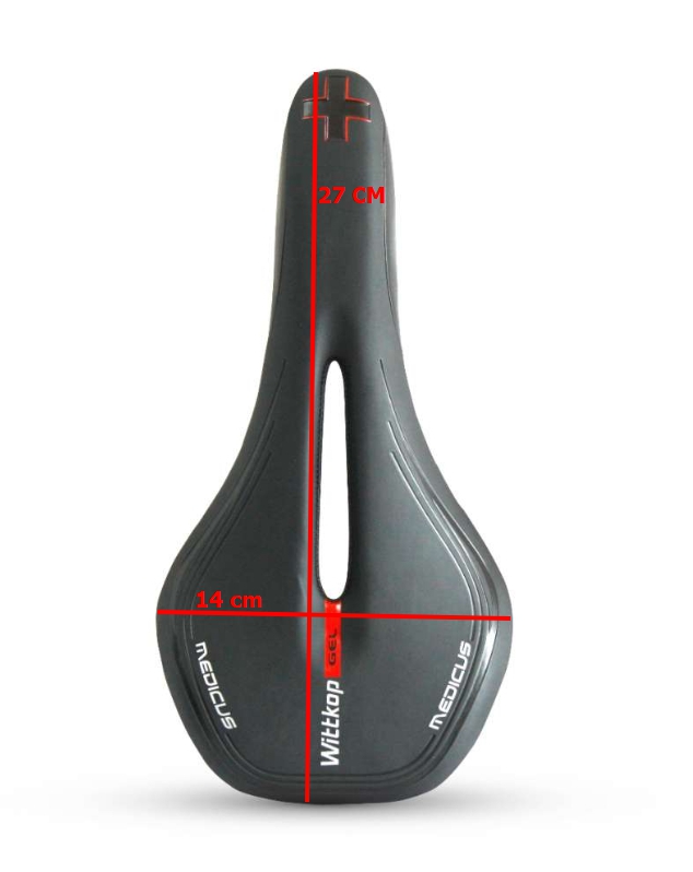 Vincita เบาะเจลจักรยาน WITTKOP'S MEDICUS ทรงสปอร์ต (S090) - เบาะเจล ซึมซับแรงกระแทกได้ดี นั่งสบาย วินสิตา เหมาะกับ จักรยานเสือหมอบ น้ำหนักเบา มีช่องตรงกลาง นำเข้าจากเยอรมัน อานจักรยาน Gel Saddle Sport for Road Bike Comfortable Bicycle Cycling Gear