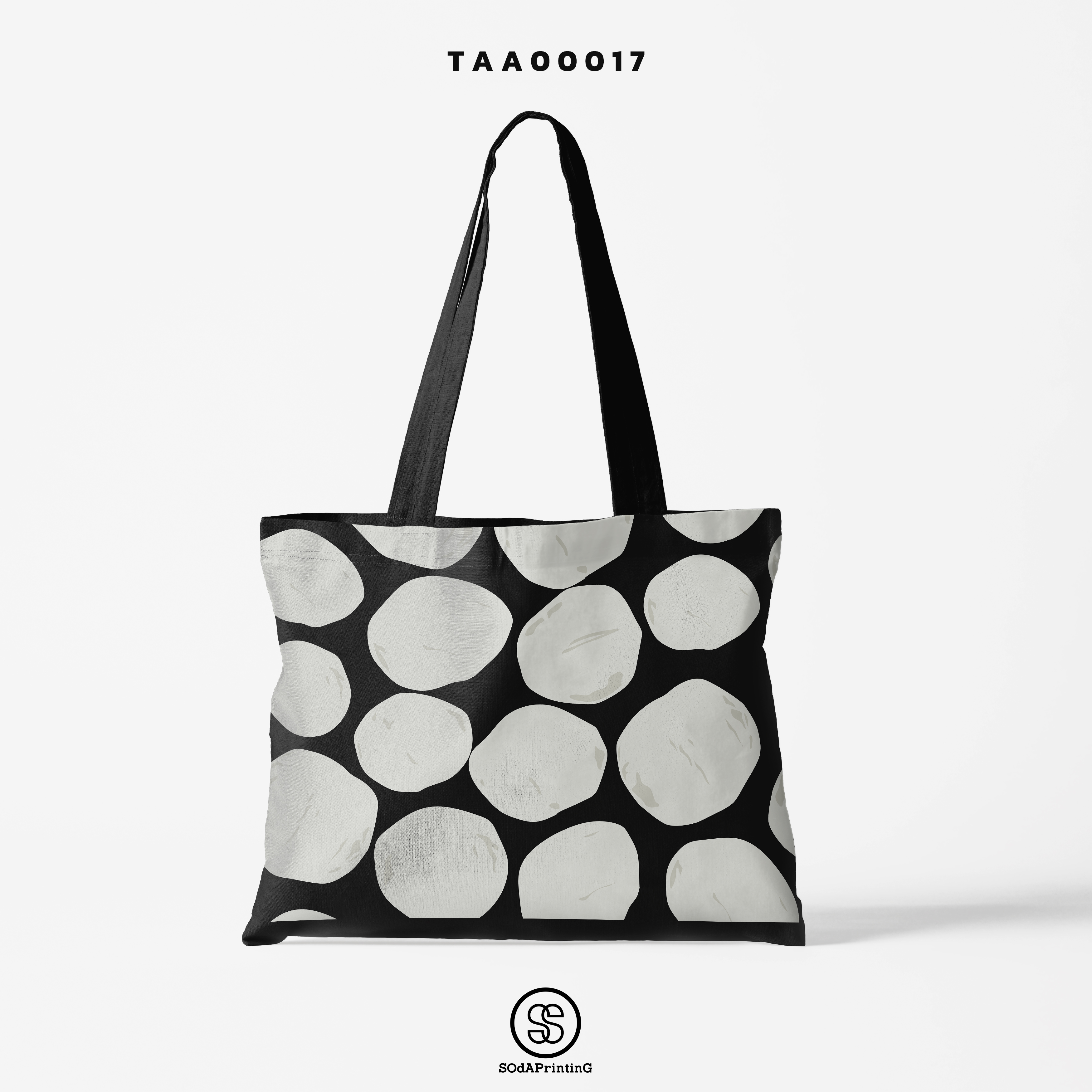 กระเป๋าผ้าช็อปเปอร์ Circle II รหัส TAA00017 #SOdABag #SOdAPrintinG #กระเป๋าShopper #กระเป๋าผ้าสะท้อนน้ำ
