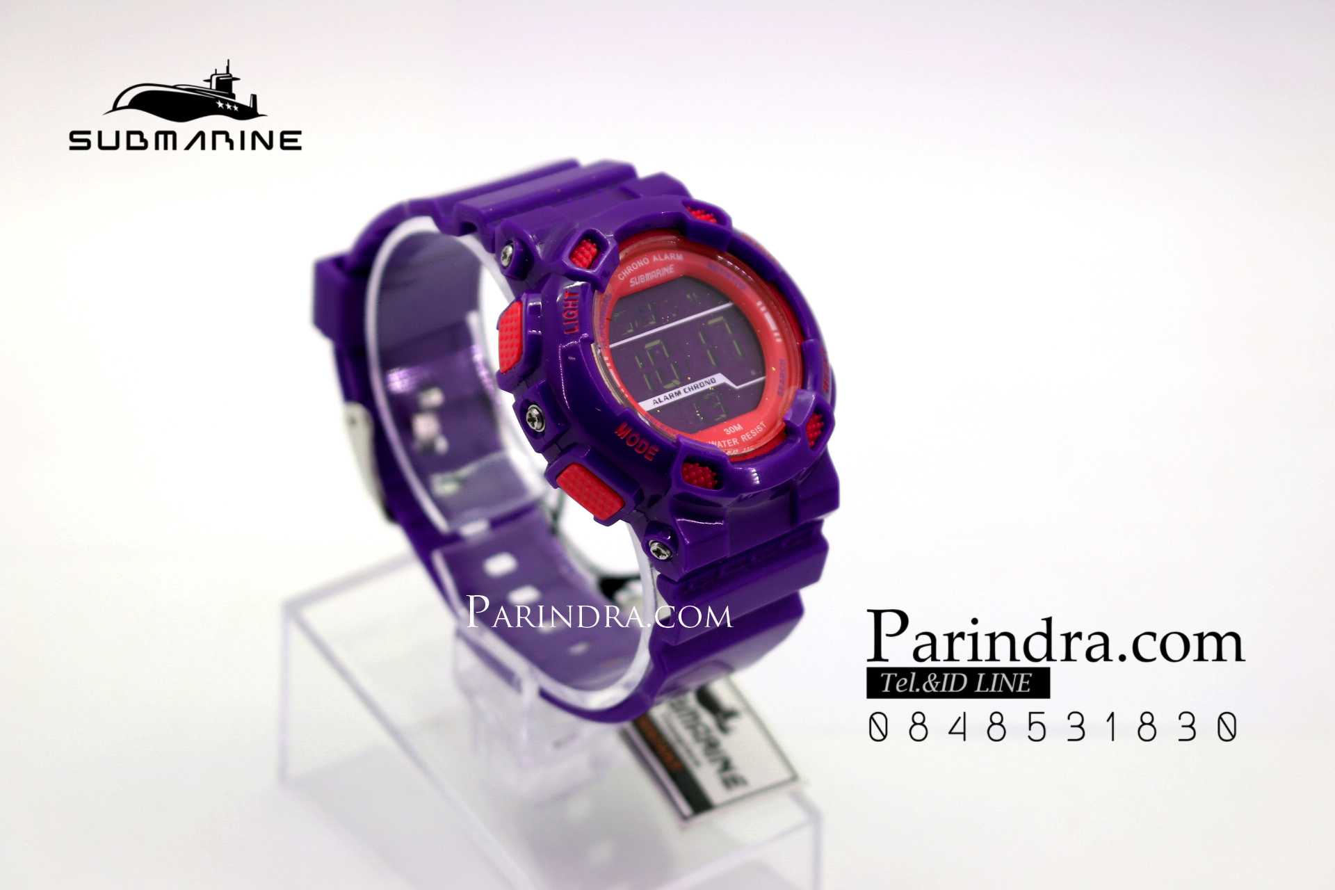 นาฬิกา US submarine รุ่น TP1282L สำหรับเด็กหรือผู้หญิงทั่วไป สีม่วงเข้มตัดชมพู สดใสน่ารัก