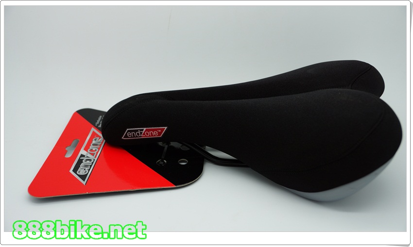 เบาะจักรยาน ENDZONE อานวีโล่ รุ่น VL-3125, OZONE, ผ้าไลกร้า LYCRA หุ้ม, สีดำ