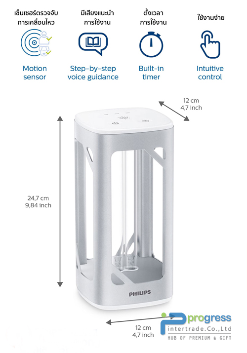 Philips โคมไฟแสง UVC ยับยั้งเชื้อโรค