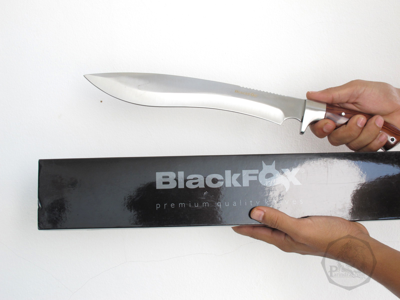 มีดใบตาย Blackfox Black FOX ขนาด 17 นิ้ว มีดเดินป่าทรงกรูข่า Kukri