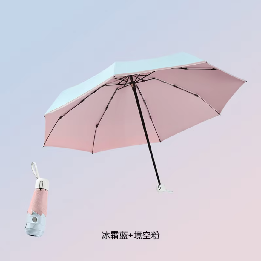 ร่มพับมินิทูโทน 5 ตอน 21 นิ้ว 8 ก้าน รุ่น NQ-153