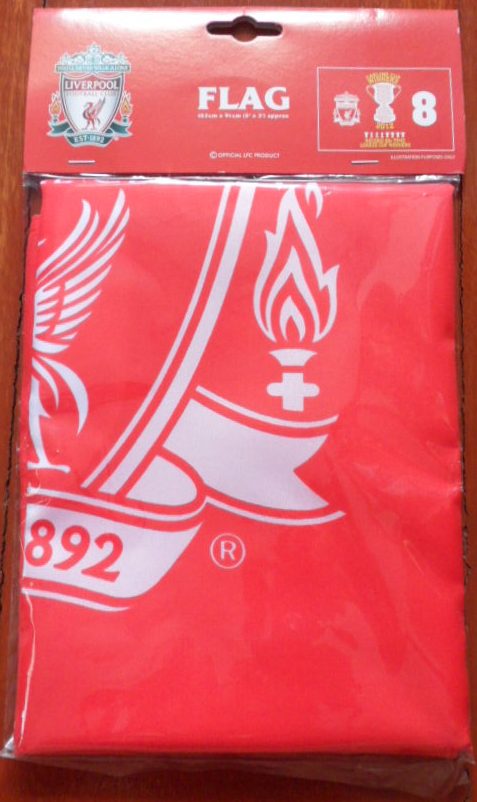 ธง ฟุตบอล สโมสรลิเวอร์พูล - แชมป์ คาร์ลิ่ง คัพ 2012 ใหม่ / LIVERPOOL Football Club Flag - Carling Cup Winners 2012 NEW