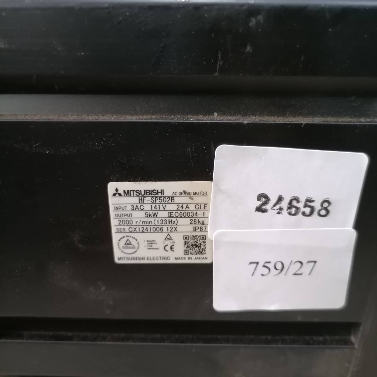 SERVO MOTOR " MITSUBISHI " รุ่น HF-SP502B