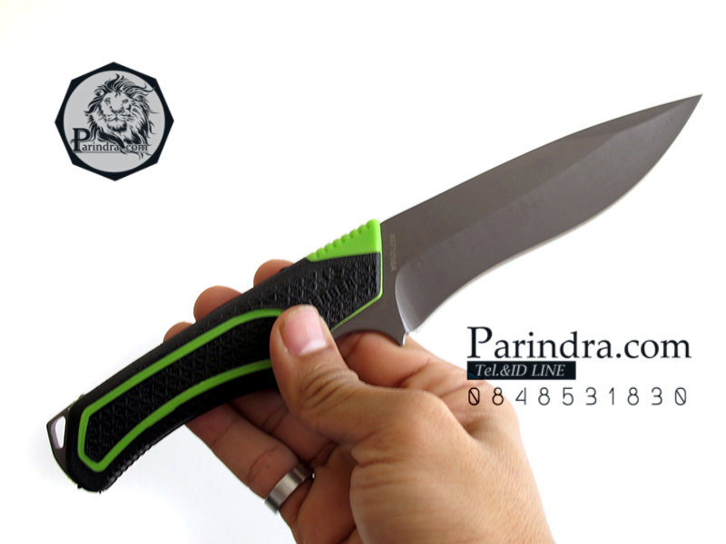 มีดใบตาย GERBER Bear Grylls WARRANT model 30-000440 1016A (OEM) ด้ามสีเขียวตัดสีดำ