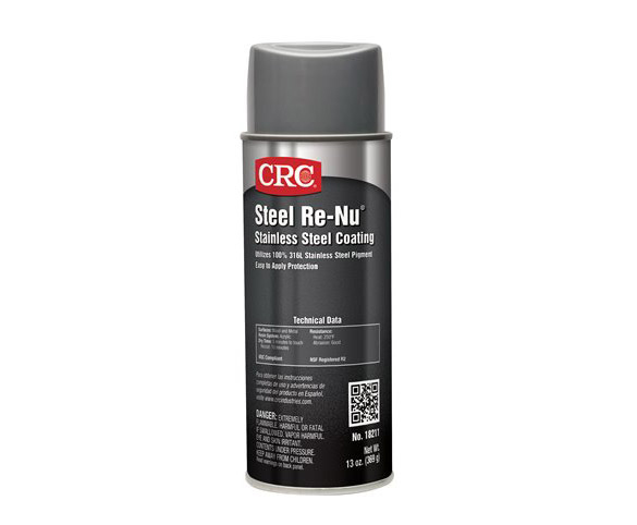 c-049. สเปรย์ผงสเตนเลสสตีลเหลว 100% สำหรับชุบผิวสเตนเลส CRC Steel Re-Nu 100% 316L Stainless Steel Coating