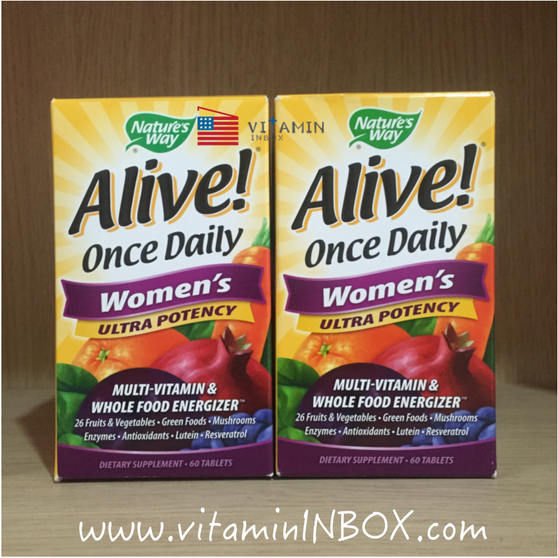 Nature's Way, Alive! Once Daily Women's Ultra Potency, Multi-Vitamin & Whole Food Energizer, 60 Tablets