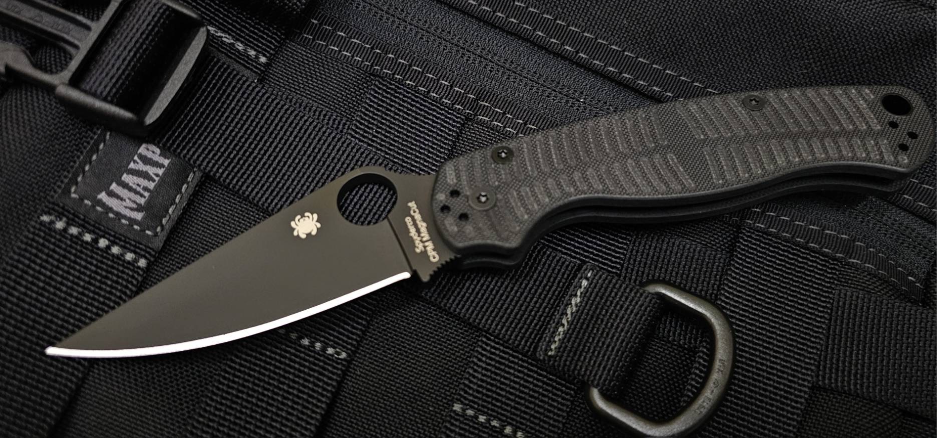Spyderco Paramilitary 2 MagnaCut Salt Knife Black G-10 Black DLC