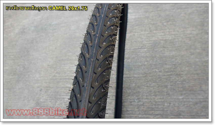 ยางนอกจักรยาน ยางเสือภูเขา CAMEL 26 *1.75 (ดอกเรียบ) (kerry350บาท)(EMS150บาท)