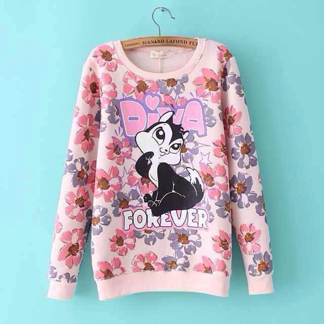เสื้อยืดกันหนาวลายการ์ตูน
