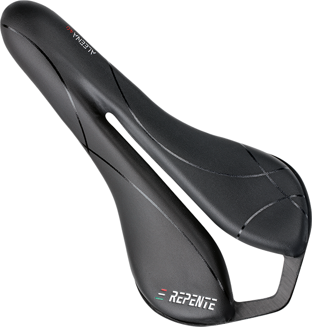เบาะ REPENTE Aleena 4.0 Saddle, รางคาร์บอน ขนาด 137x275mm., หนัก 130 กรัม, MADE IN ITALY.