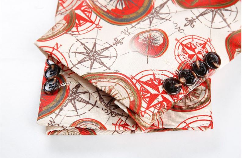 Pre-order เสื้อสูทชายแฟชั่น ลายกราฟฟิก สีสดใส ** เฉพาะเสื้อ**