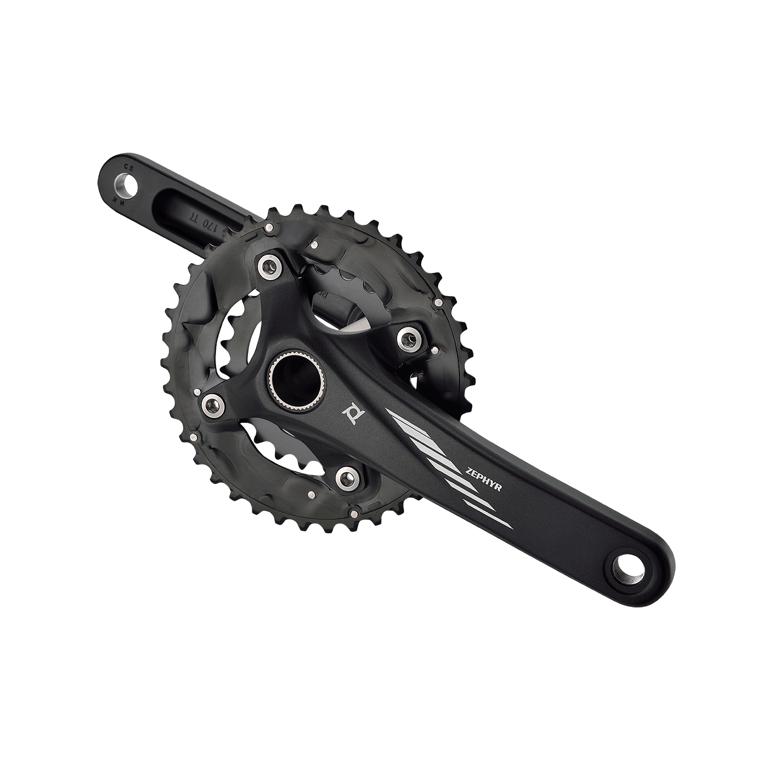 จานหน้า PROWHEEL ZEPHYR-501-TT, 38-24T ,175MM พร้อมกระโหลกกลวง