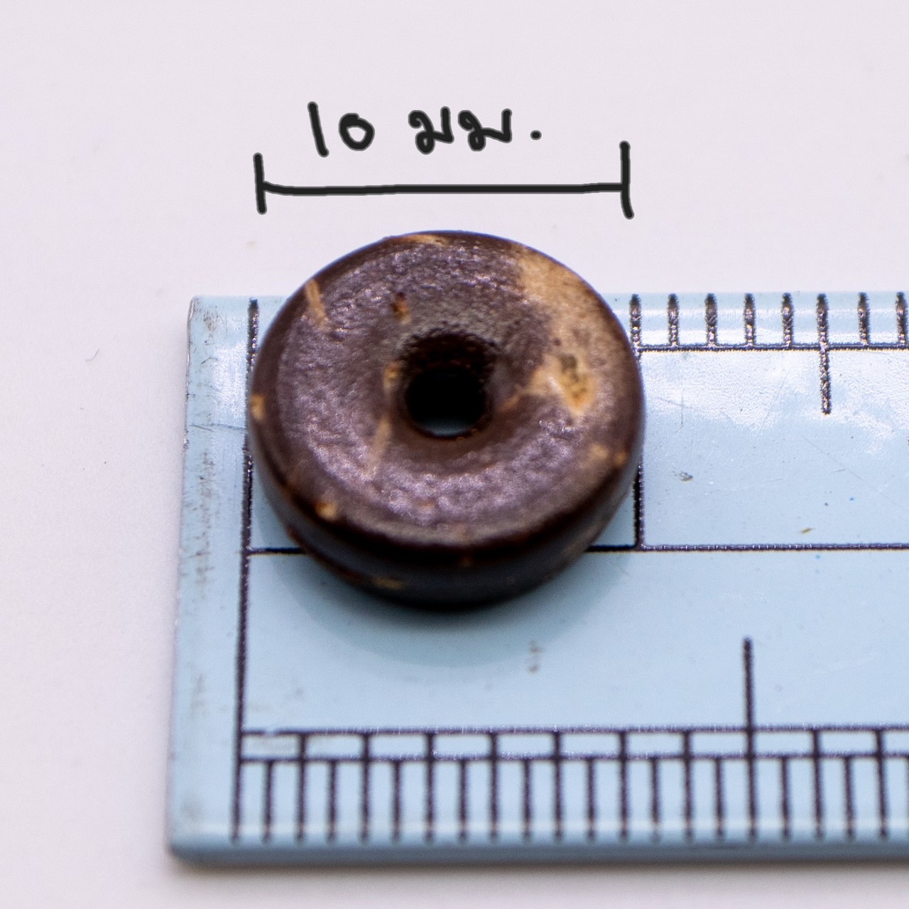 ลูกปัดกะลาทรงแบน กระดุมกะลารูเดียว