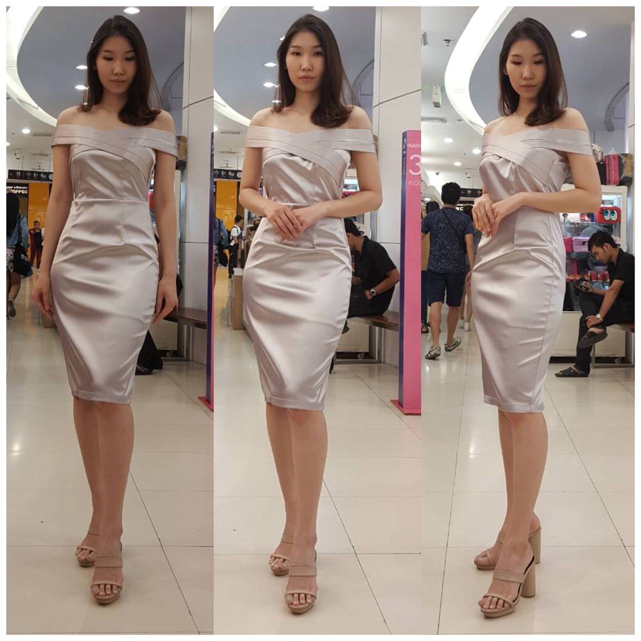 ชุดเพื่อนเจ้าสาว สีเทา สีเงิน รวมแบบ ตัวอย่าง สั่งสีและแบบอื่นๆได้ เช่า 500