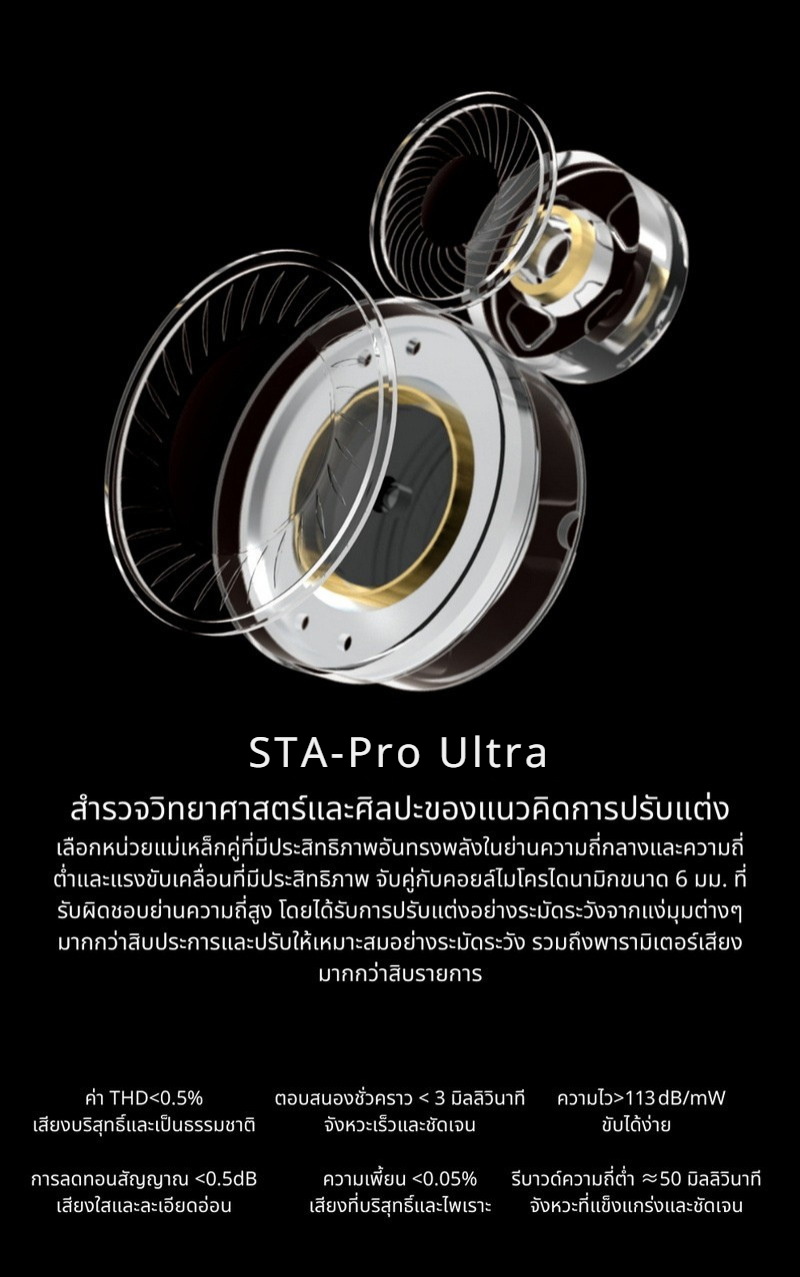 Ear Acoustic Audio STA-Pro Ultra หูฟัง IEMs 2 ไดรเวอร์ Dynamic ให้เสียงที่น่าทึ่ง ประกันศูนย์ไทย