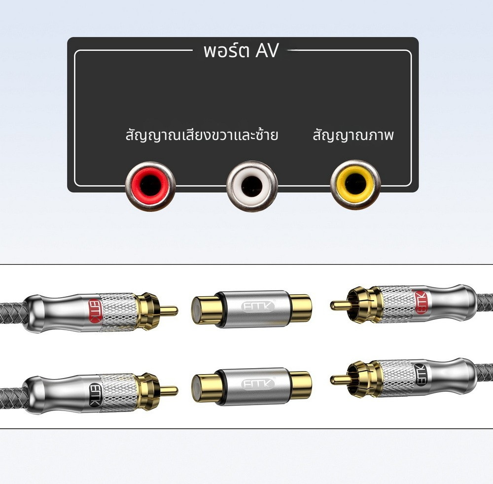 ERTK RCAFemaletoFemale หัวต่อเพิ่มความยาว สำหรับสาย RCA คุณภาพดี 1ชุด 2ชิ้น