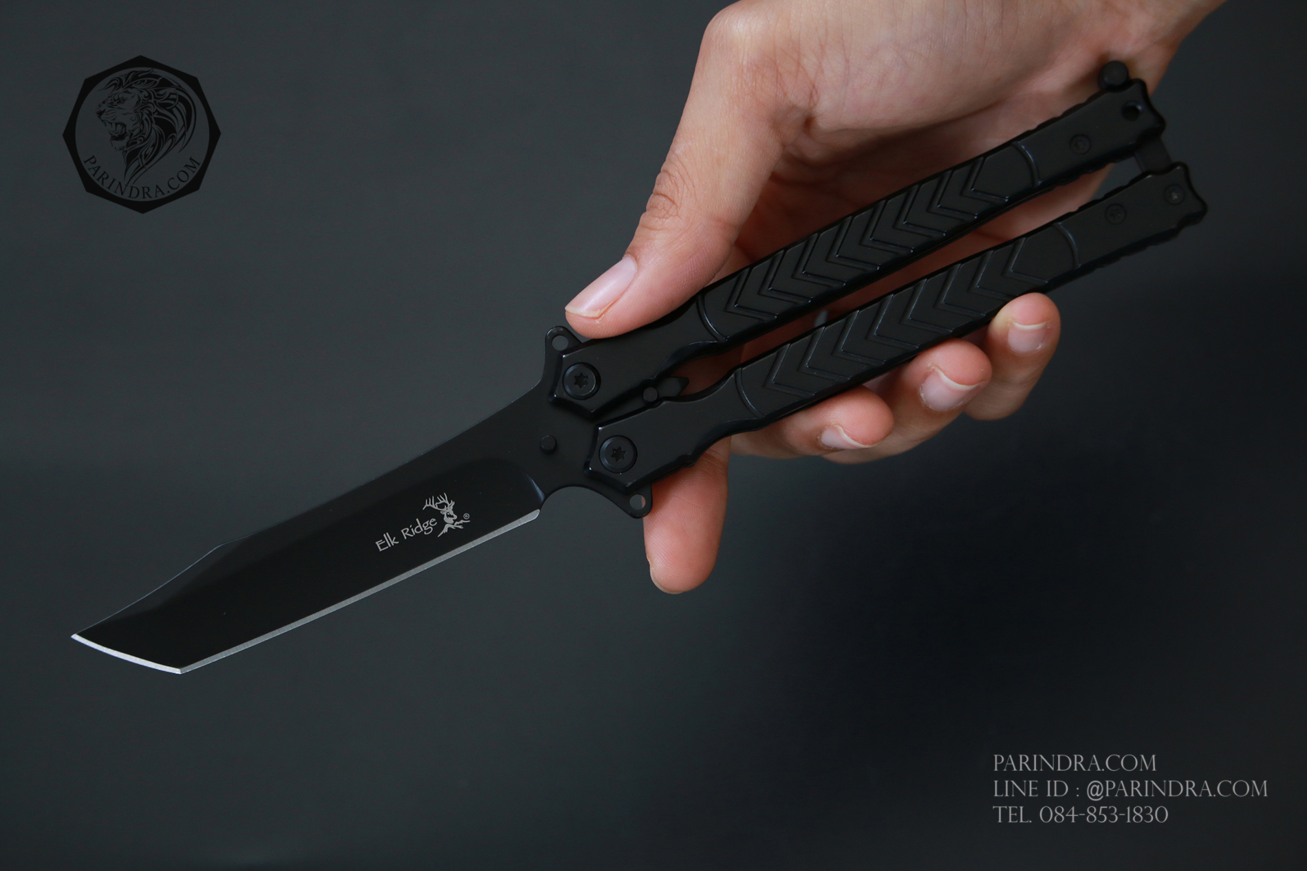 มีดบาลีซอง Balisong มีดควง มีดปีกผีเสื้อ ลายหัวกวาง ฺElk Ridge OEM