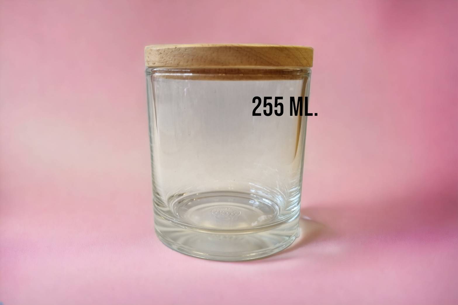 แก้วใส ขนาด 8.9 oz. (255 ml.) พร้อมฝาไม้