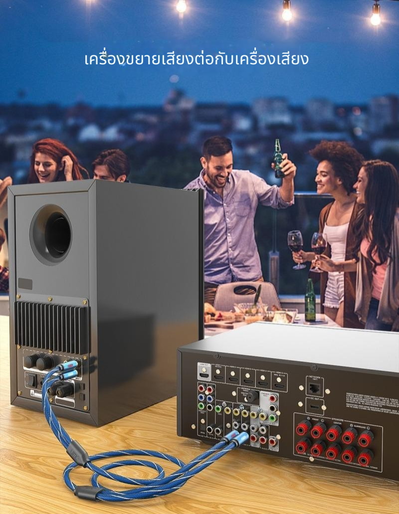 ERTK PremiumRCATORCA สายสัญญาณเสียง Premium RCA คู่ ส่งสัญญาณเสถียร ประกันศูนย์ไทย