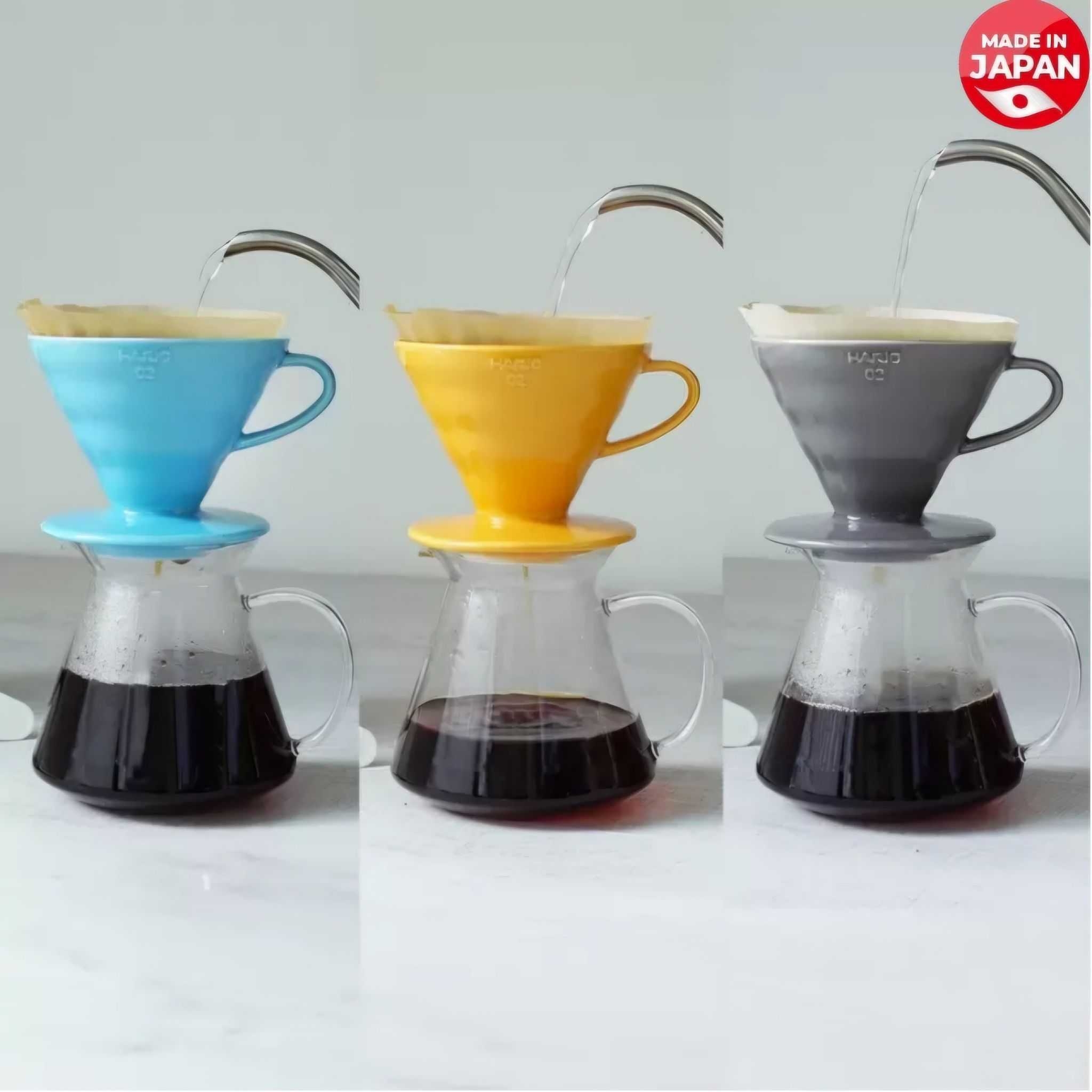 HARIO V60 Ceramic Dripper Set ชุดอุปกรณ์ครบ (ดริปเปอร์เซรามิก/โถแก้วรองกาแฟ/ช้อนตวงกาแฟ/กระดาษกรอง)