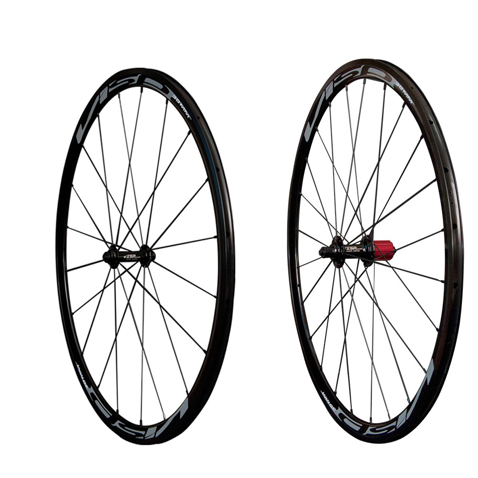 ชุดล้อเสือหมอบ VISP ALU A30 ดุมเซรามิค แบร์ริ่ง Visp Ceramic Bearing ซี่ลวดแบนแอโร่ Aero รองรับโม่ Shimano 8-11สปีด