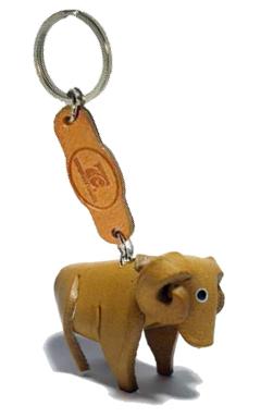 พร้อมส่ง พวงกุญแจหนังแท้ Handmade รูปเเกะ