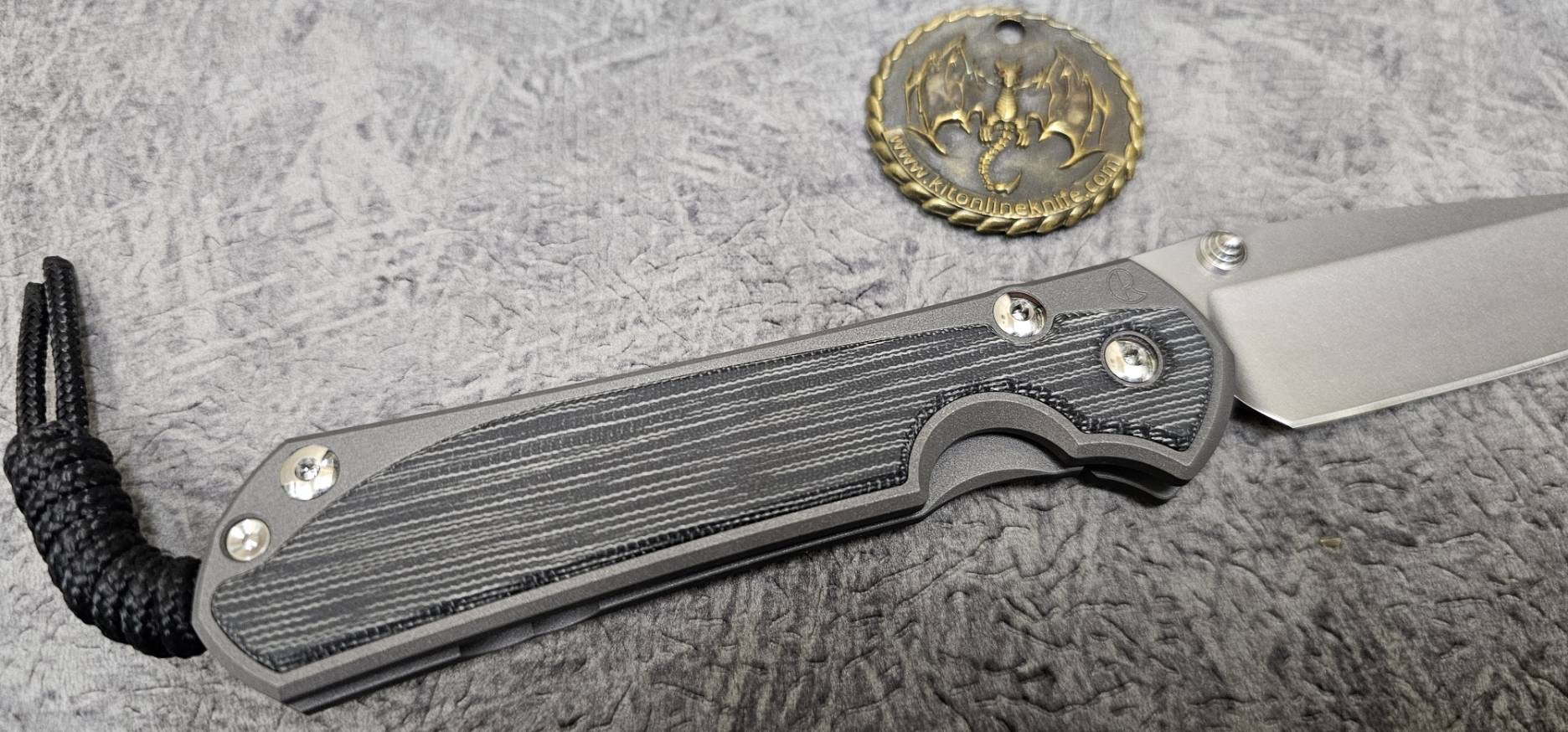 Chris Reeve Large Sebenza 31 Inlay Drop Point Black Canvas Micarta CPM MagnaCut (LH มือซ้าย)