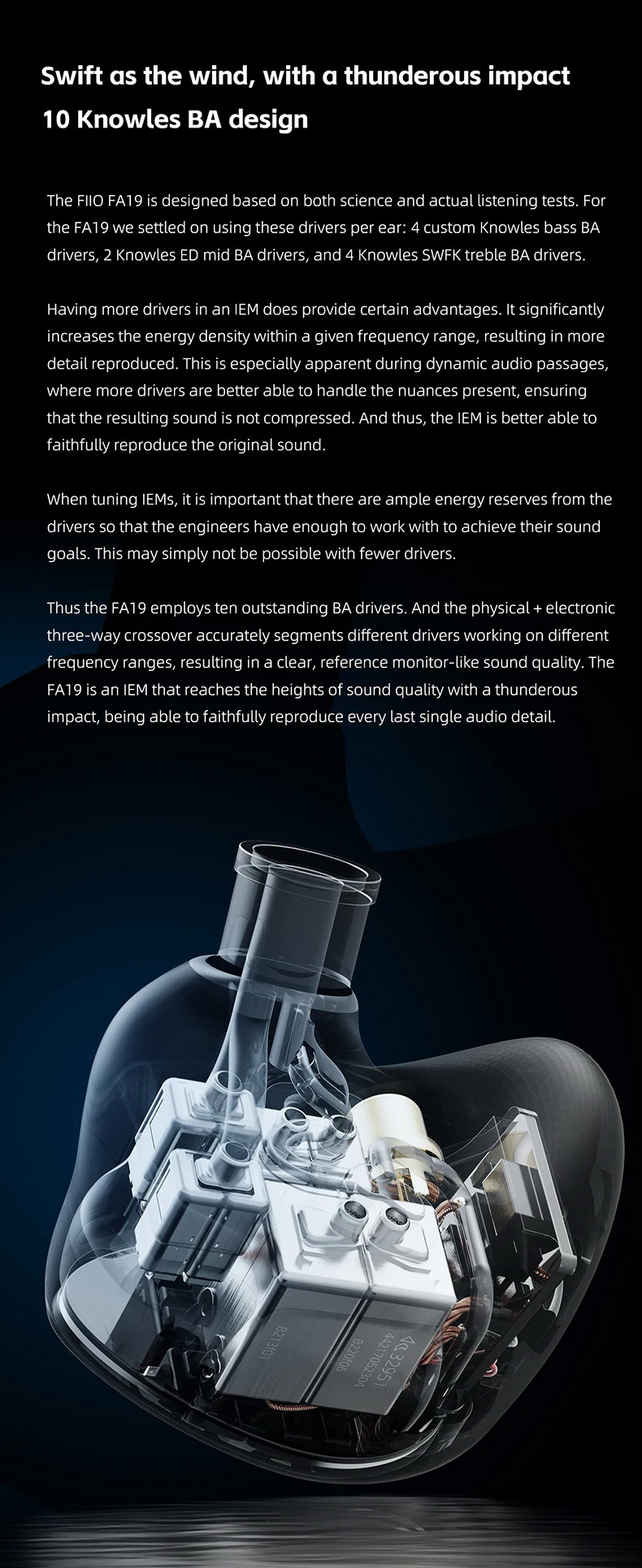 FiiO FA19 หูฟัง 10 BA Driver สำหรับ Gamer จากการจัดอันดับของช่อง Fresh Review Wallhack Tie list