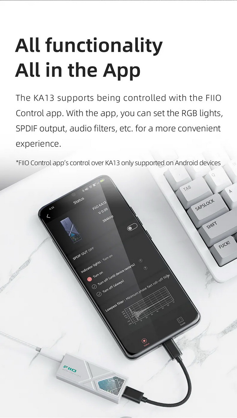 FiiO KA13 DAC/AMP พกพา ชิป Dual DACs + Dual Op-Amps รองรับ Hi-Res ประกันศูนย์ไทย