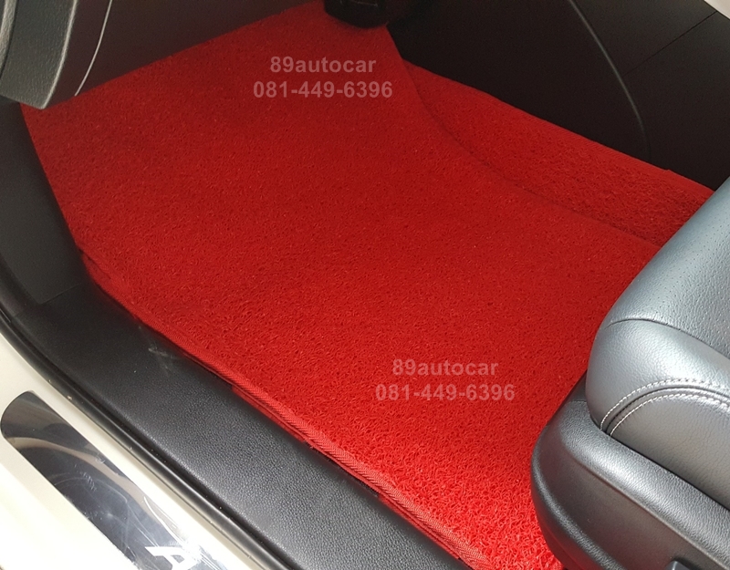 ขายพรมปูพื้นรถยนต์เข้ารูป Honda Accord 2017 ไวนิลสีแดงขอบแดง + ท้าย