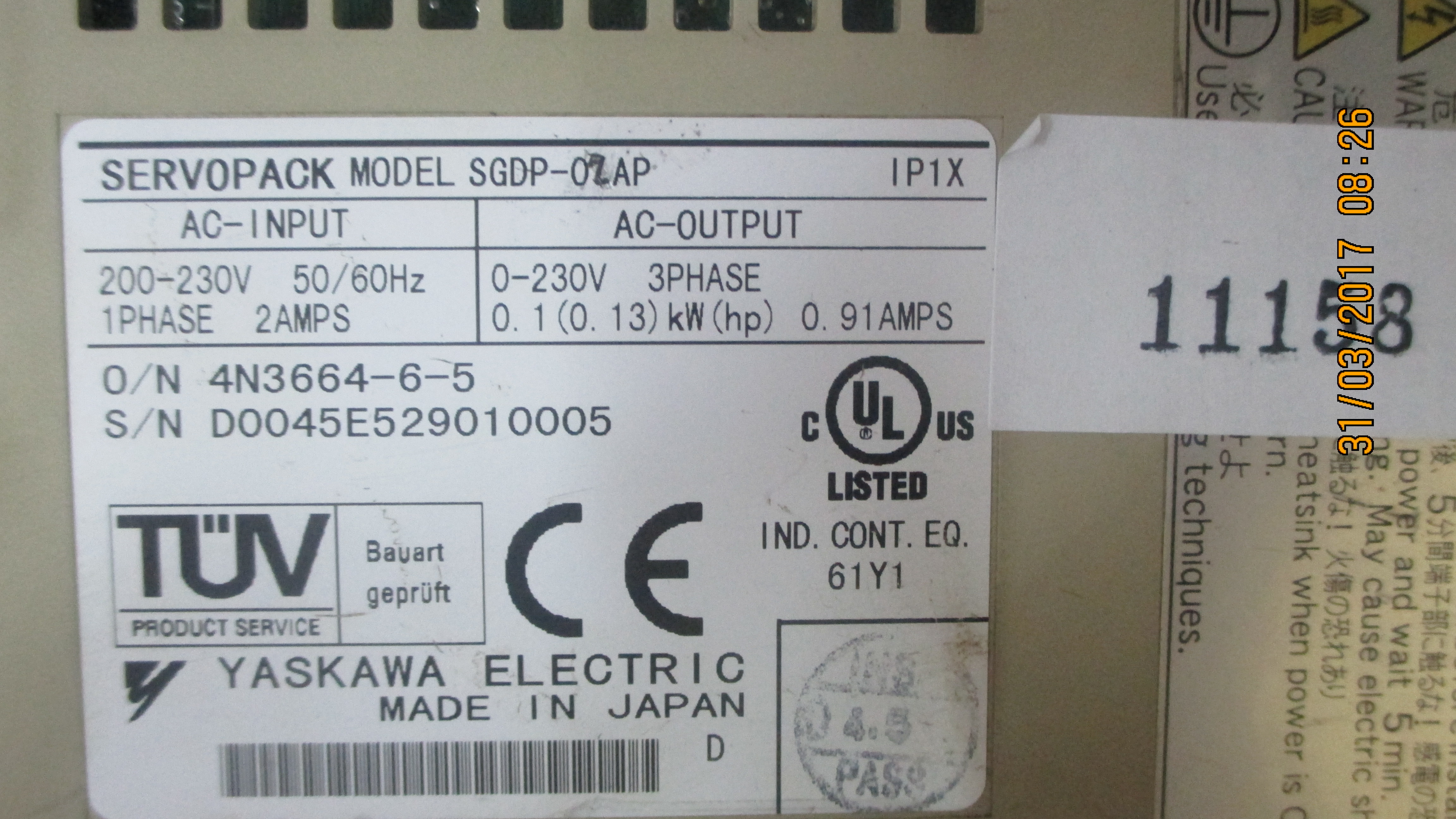 SGDP-02AP SERVOPACK “ YASKAWA ”