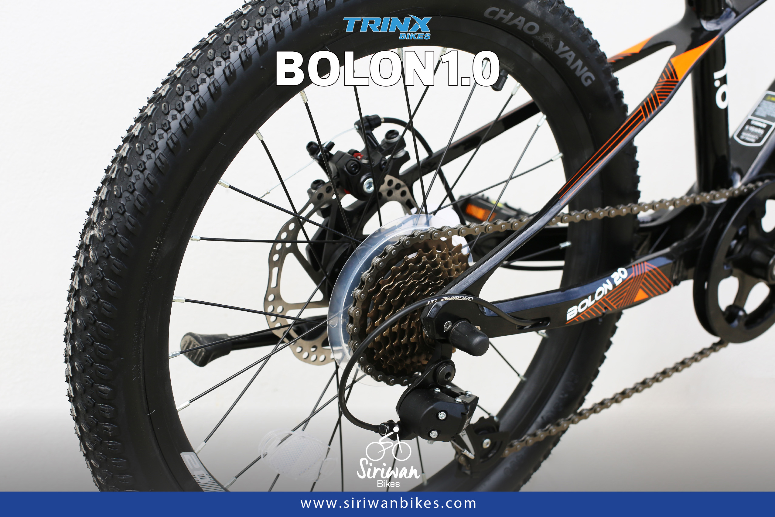 จักรยานเสือภูเขาเด็ก TRINX BOLON20-1.0 20นิ้ว เกียร์ SHIMANO 7สปีด เฟรมแม็กนีเซียม อัลลอย Alloy Mechanical Disc NEW 2023