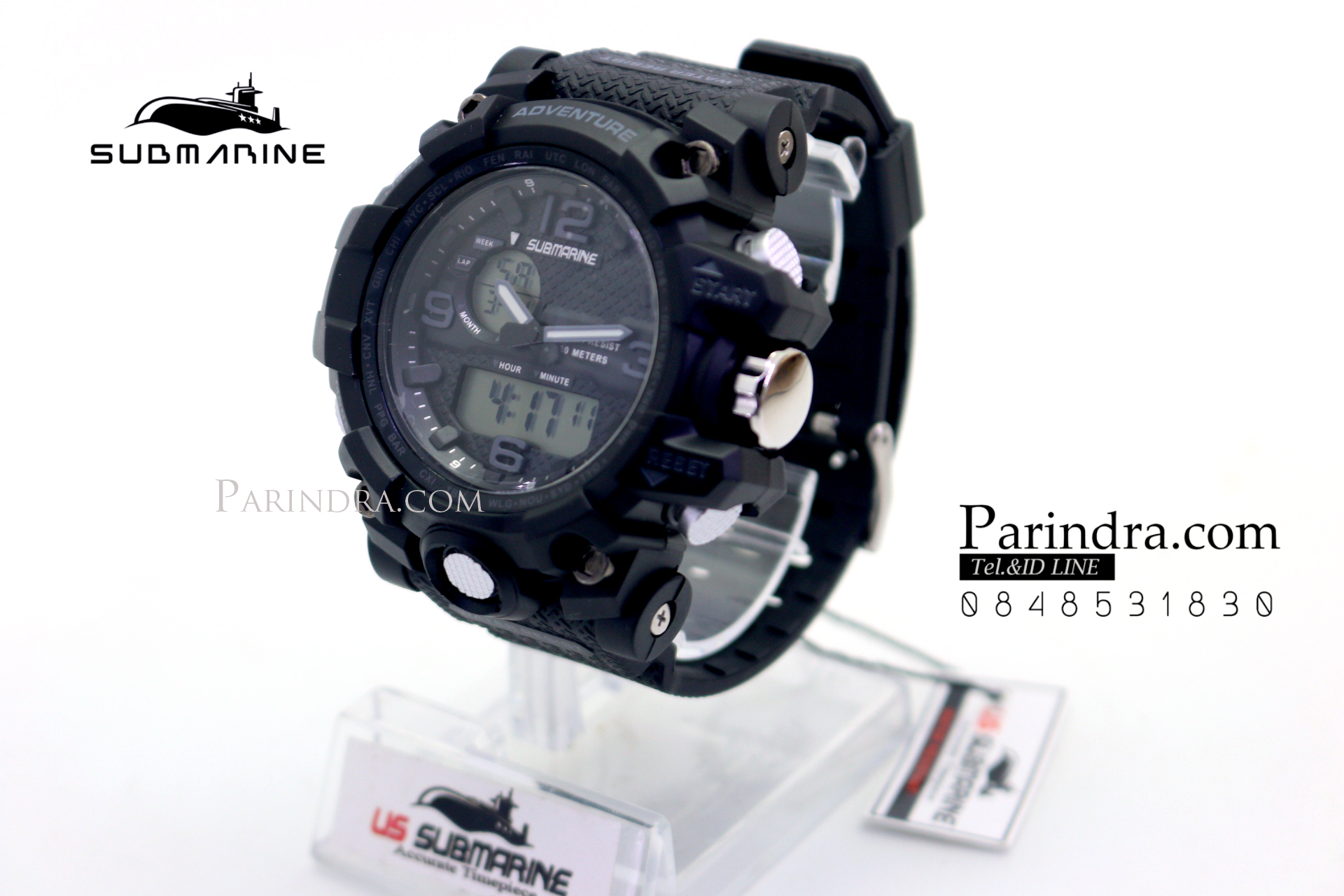 นาฬิกา US submarine TP3190M สีดำล้วน จอเทา