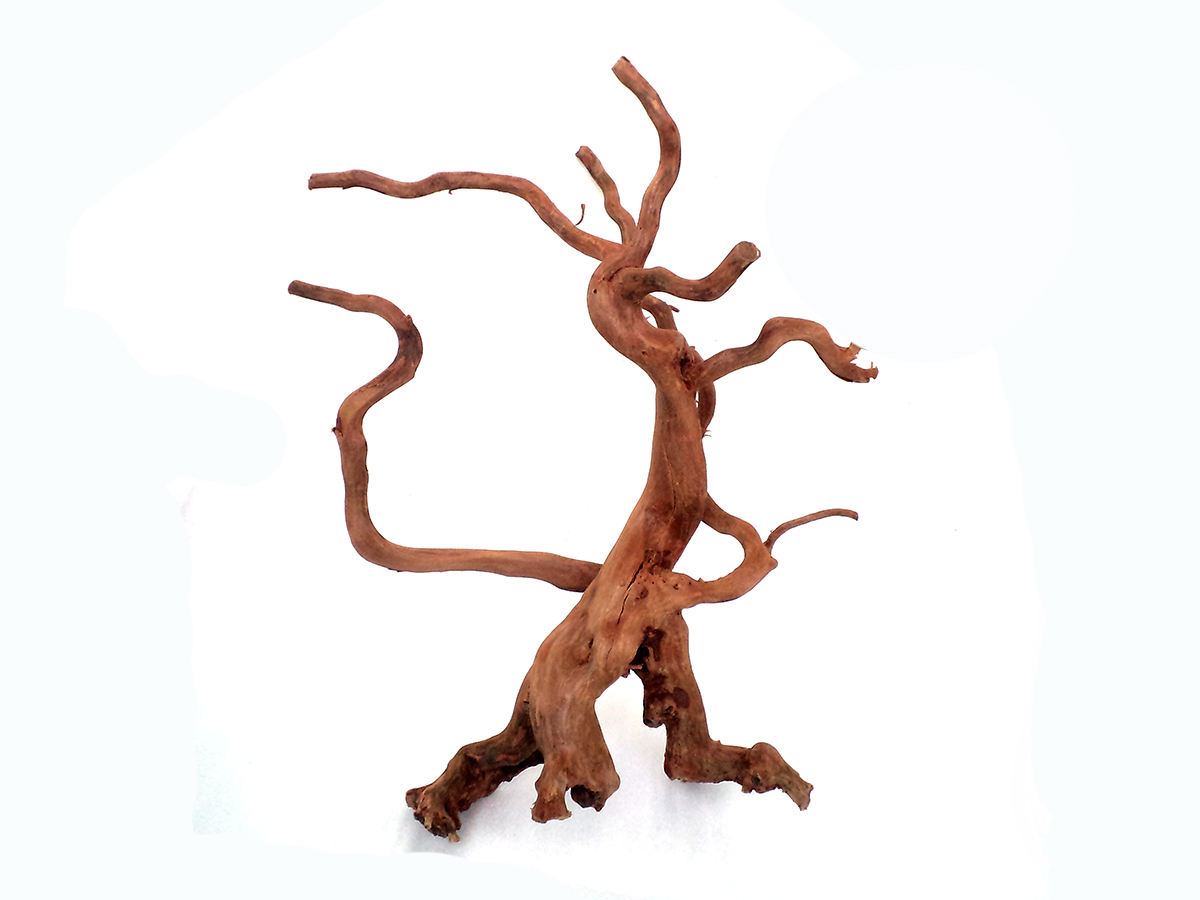 รากไม้แดงตกแต่งตู้ปลาหรือใช้เลี้ยงสัตว์เลื้อยคลาน ขนาดใหญ่ สูง 17 นิ้ว 026