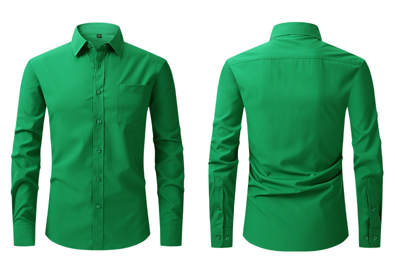 พร้อมเช่า เสื้อเชิ้ต แขนยาว สีเขียว