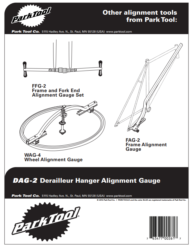 ตัวดัดดร็อปเอาท์ Park Tool DAG-2.2 derailleur hanger alignment gauge